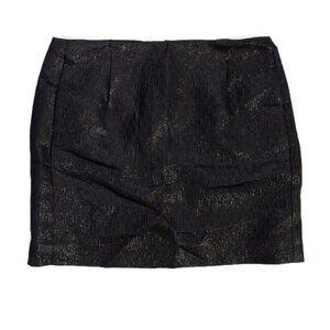 J. Crew | Black Metallic Mini Skirt